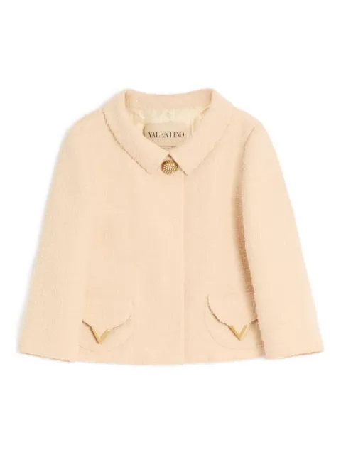 Valentino Garavani V logo-detail jacket Neutrals BCE5Y59VM
