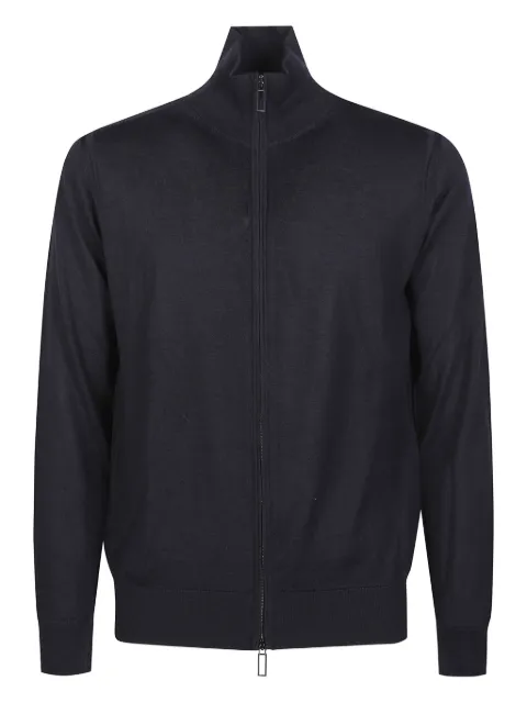 Paolo Pecora zip neck cardigan Blue A050F0016462