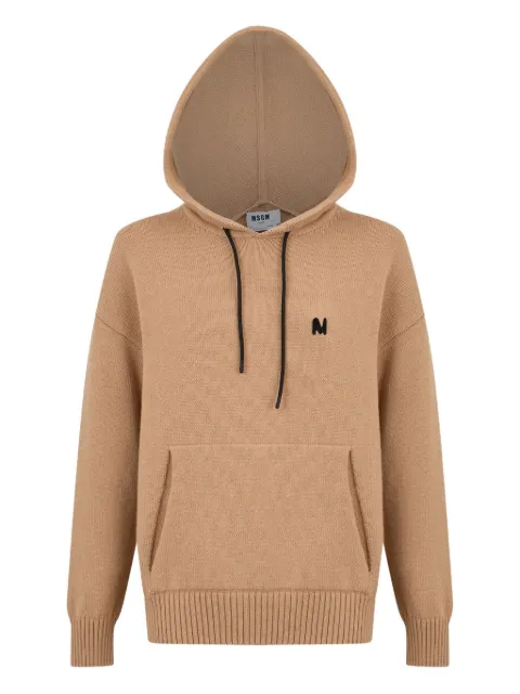 MSGM logo-detail hooded sweater Neutrals 3940MM205257596