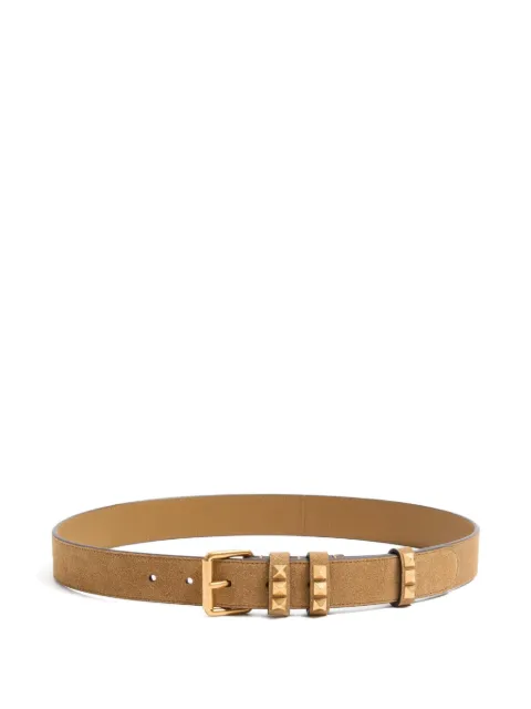 Valentino Garavani Rockstud belt in suede 30 mm Neutrals WT0SV3SWU