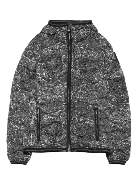 Blauer Camelia hooded floral coat Black 25WBLDC03095007358999