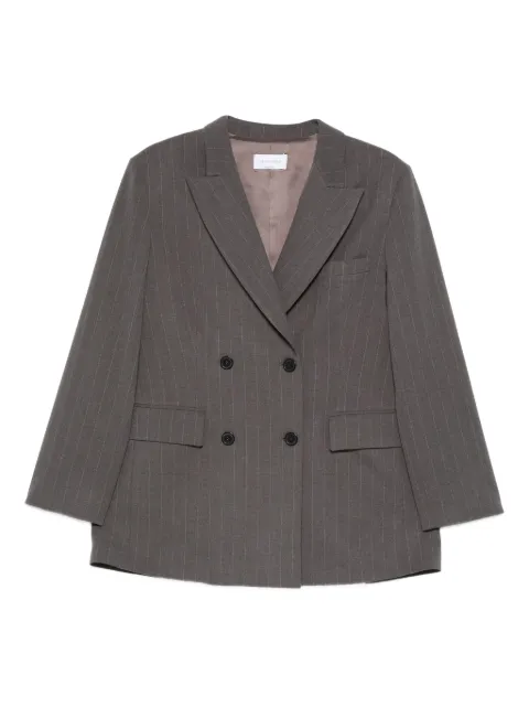 THE NINA STUDIO Jessy pinstripe double-breasted blazer Grey N6311