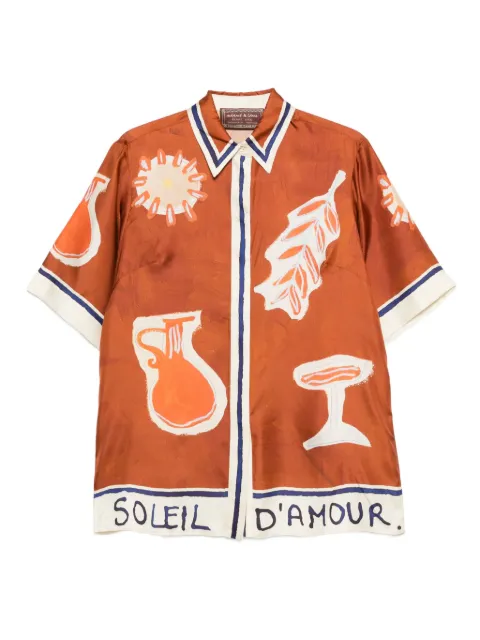 ALEMAIS Soleil D´Amour graphic-print shirt Brown 6081TRUST