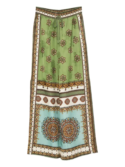 ALEMAIS Contina floral-print trousers Green 6419P