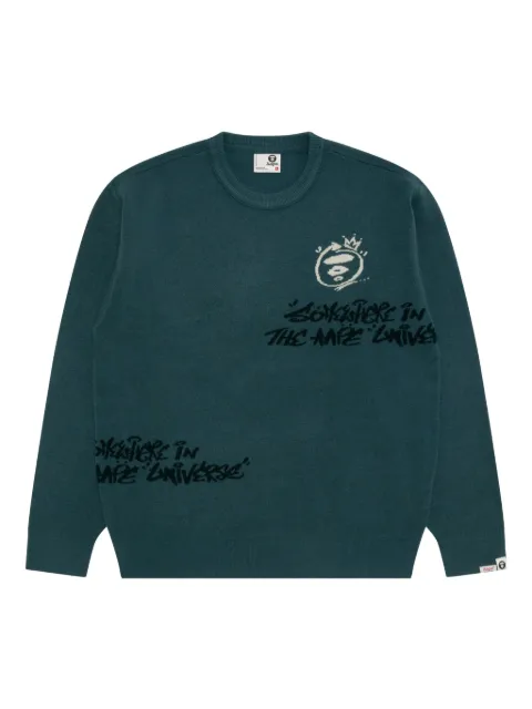 AAPE BY *A BATHING APE® crew-neck sweater Green AKND304XXP