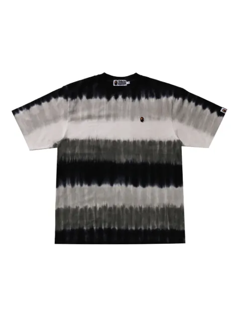 A BATHING APE® tie-dye logo-embroidered T-shirt Black 001CSL801002M