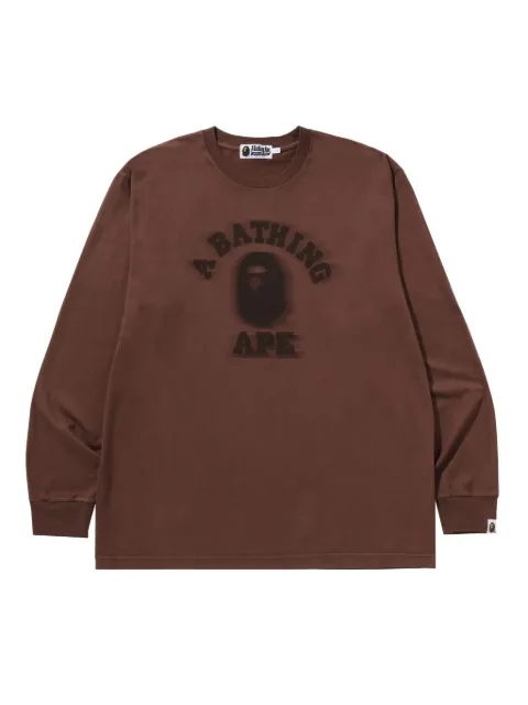 A BATHING APE® long-sleeve T-shirt Brown 001LTL801007M