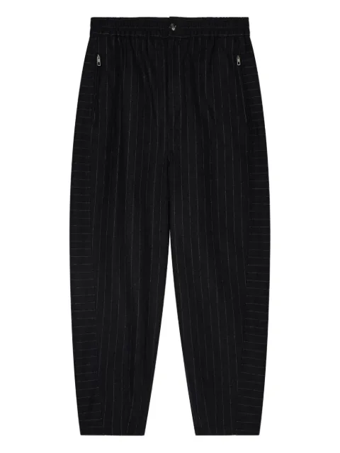 Giorgio Armani pinstriped tapered trousers Black GM002282TE17628