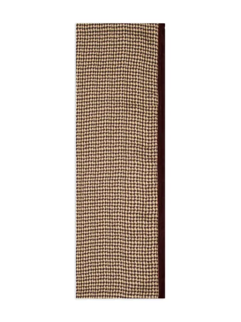 Giorgio Armani houndstooth-pattern scarf Neutrals GM001855AF18601