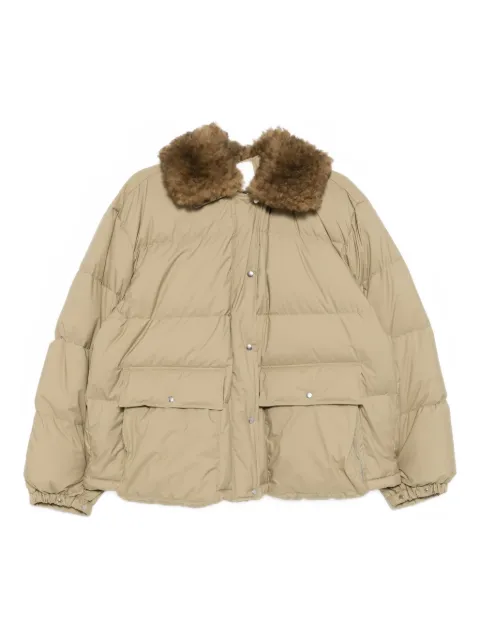 JNBY shearling-collared jacket Neutrals 5PAC14400