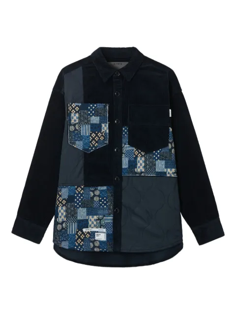 Musium Div. patchwork shirt Blue MMUSTM00932X