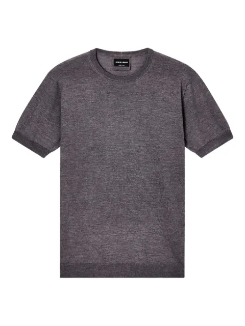 Giorgio Armani short sleeve sweater Grey 3HSM38SM63Z