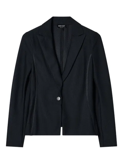 Giorgio Armani seam-detail single-breasted blazer Black GW002630AF19860