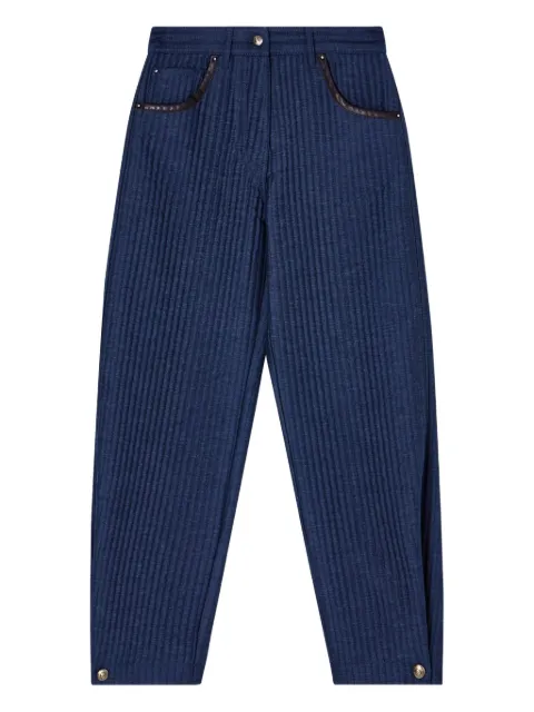 Giorgio Armani quilted tapered jeans Blue GW002428TE17184