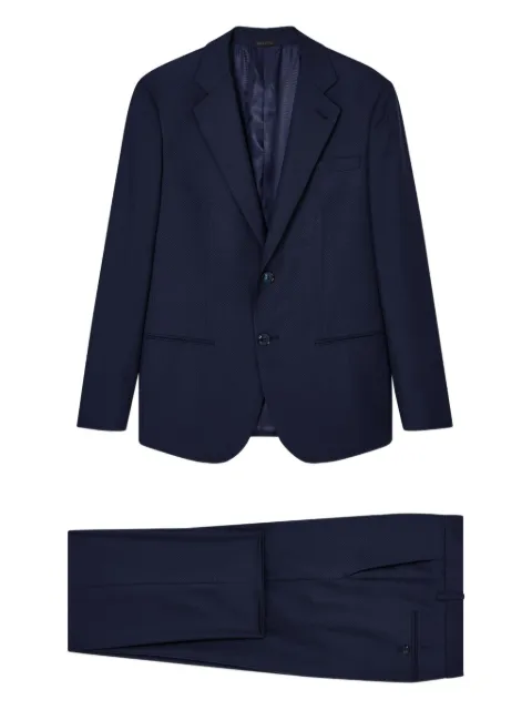 Giorgio Armani virgin wool single-breasted suit Blue GM000605TE18126