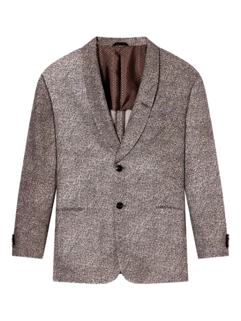 Giorgio Armani single-breasted blazer Neutrals GM002012TE17945