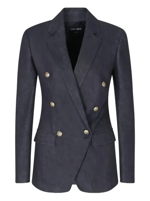 Giorgio Armani double-breasted blazer Blue GW001802AF19735