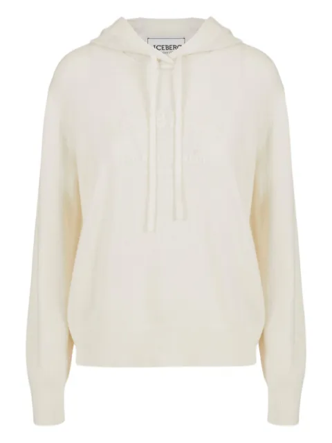 Iceberg logo hooded sweatshirt Neutrals A02090031103