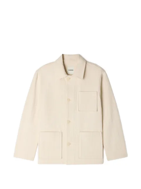 SANDRO cotton worker jacket Neutrals SHPBL01296