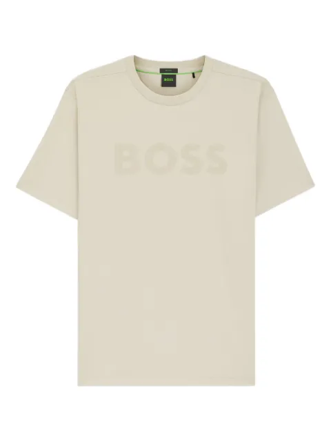 BOSS logo-embossed T-shirt Neutrals 50553636