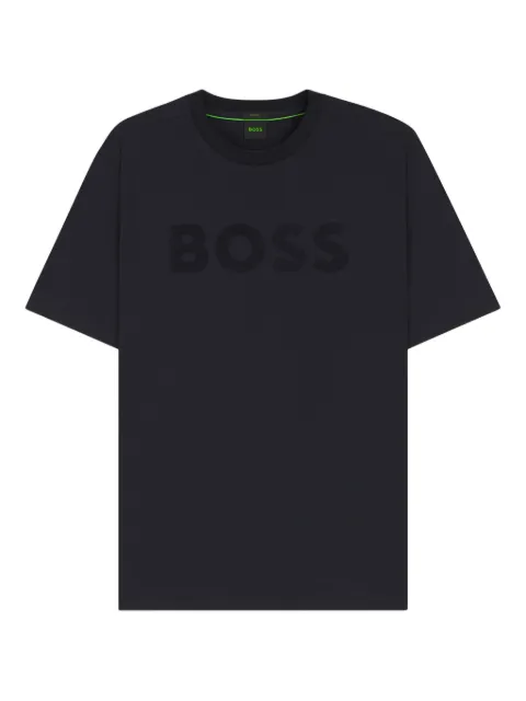 BOSS tonal-logo T-shirt in stretch cotton Blue 50553636