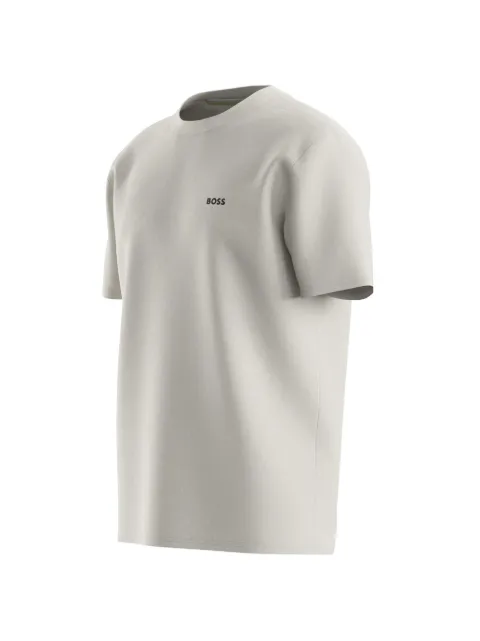 BOSS stretch-cotton T-shirt with logo detail Grey 50506373