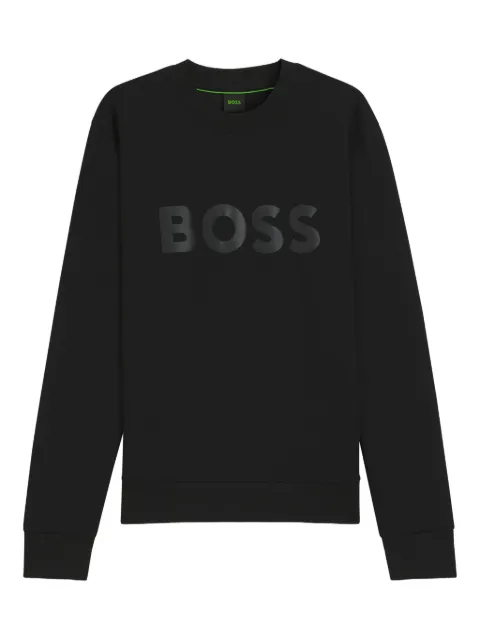 BOSS tonal-logo sweatshirt in stretch cotton Black 50555516