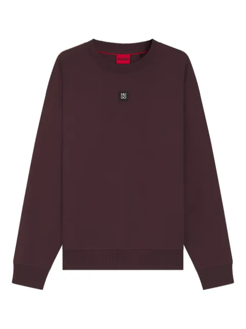 HUGO logo-patch sweater Brown 50533689