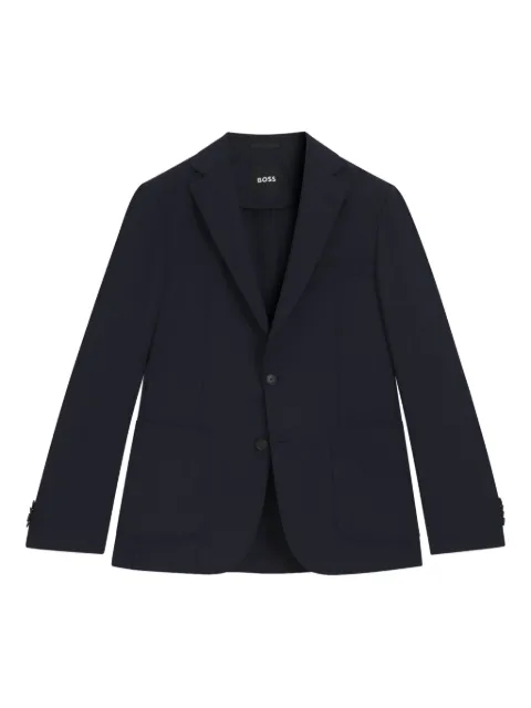 BOSS single-breasted notch-lapel blazer Blue 50556757