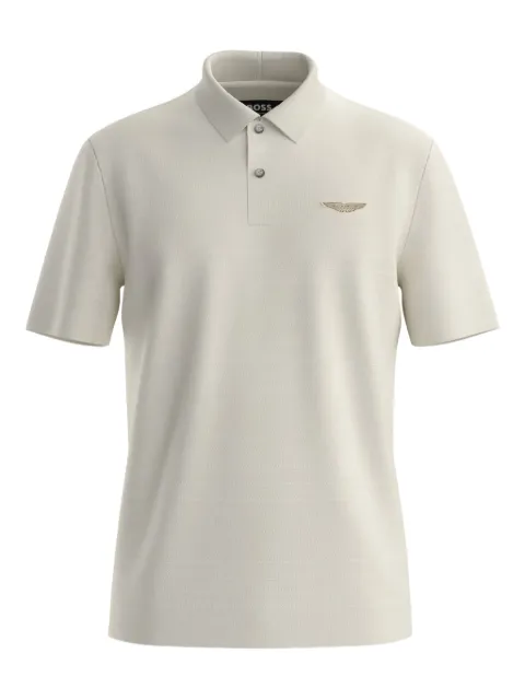 BOSS x BOSS ASTON MARTIN polo shirt in cotton jacquard Neutrals 50556174