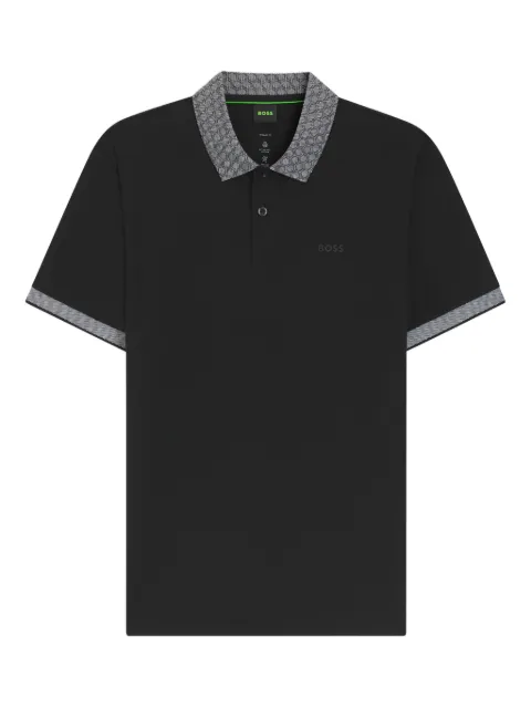 BOSS Paddy polo shirt in stretch-cotton piqué Black 50554583