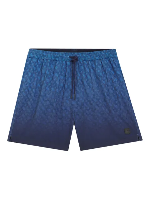 BOSS logo-badge swim shorts with degradé monogram print Blue 50534343