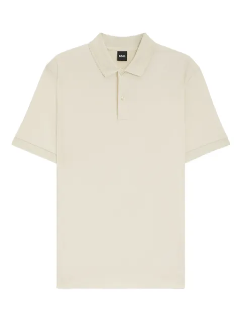 BOSS buttoned polo shirt Neutrals 50554185