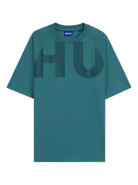 HUGO logo-print T-shirt Blue 50552485