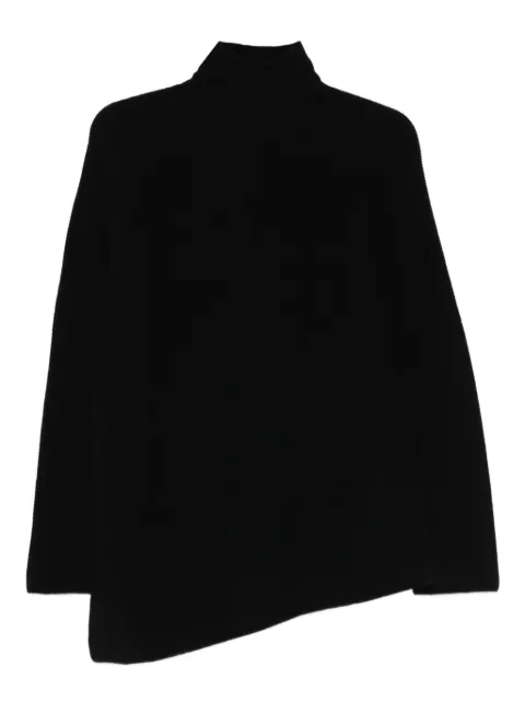 Christian Wijnants Koga asymmetric roll-neck knitwear Black KOGA8489