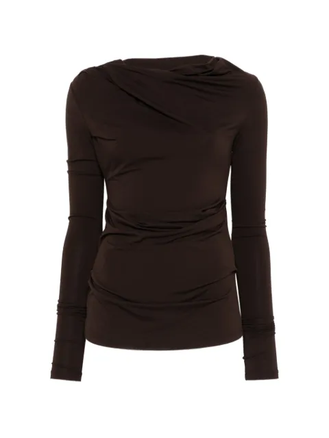 ENTIRE STUDIOS Drape long-sleeve top Brown ESSS26TO02243