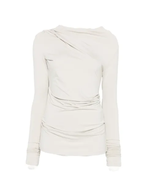 ENTIRE STUDIOS Drape long-sleeve top Grey ESSS26TO02243