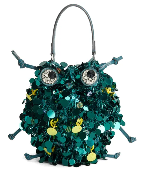 Anya Hindmarch sequin beetle tote bag Green 204453