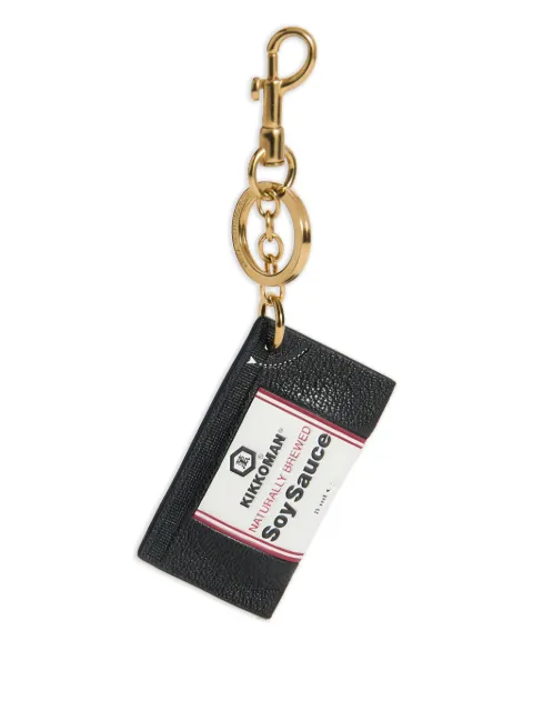 Anya Hindmarch Kikkoman leather keychain Black 195386
