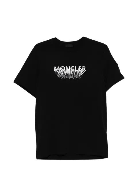 Moncler logo printed T-shirt Black L10918C0002289AYW