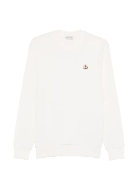 Moncler logo-patch sweatshirt Neutrals L10918G00051809KR