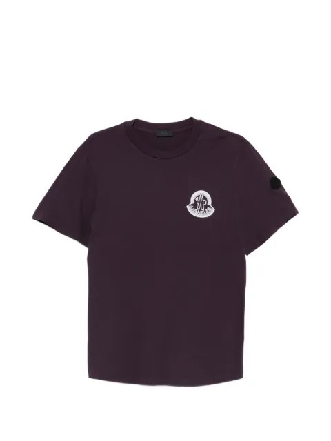 Moncler logo-patch T-shirt Purple L10918C0002089AYW