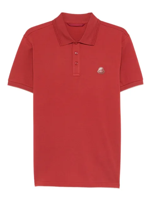 Moncler logo-appliqué polo shirt Red L10918A0000189A16