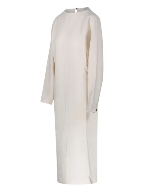 Studio Nicholson buttoned midi dress Neutrals CALISNW1703DOUBLEWOOLSABLECHALK