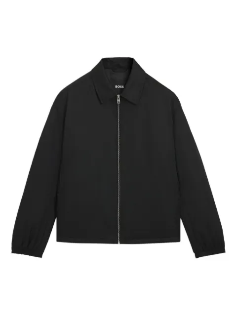 BOSS micro-monogram jacket with water-repellent finish Black 50553641