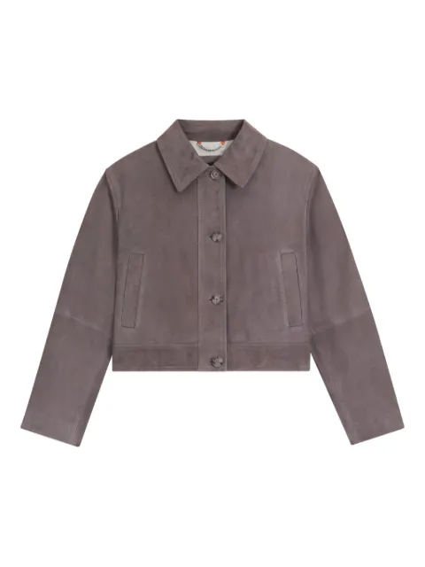 BOSS Sadela trucker-style cropped jacket Grey 50557247