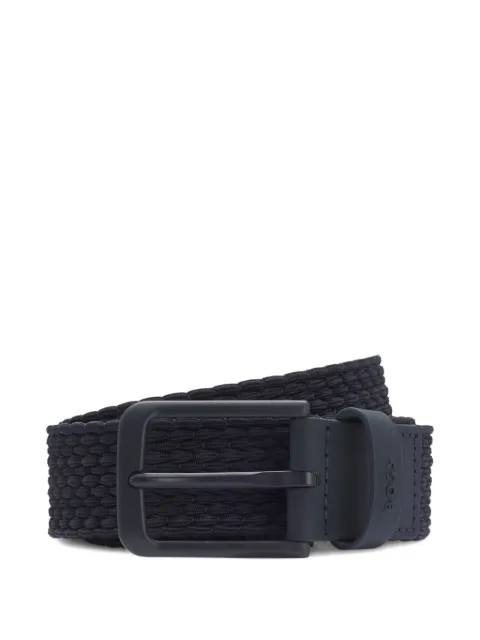BOSS braided buckled belt Blue 50558757