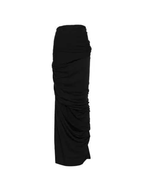 ENTIRE STUDIOS Dia draped-detail maxi skirt Black ESSS26SK01908