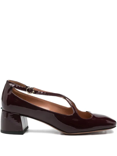 A.Bocca 45mm criss-cross square-toe pumps Red AB2019