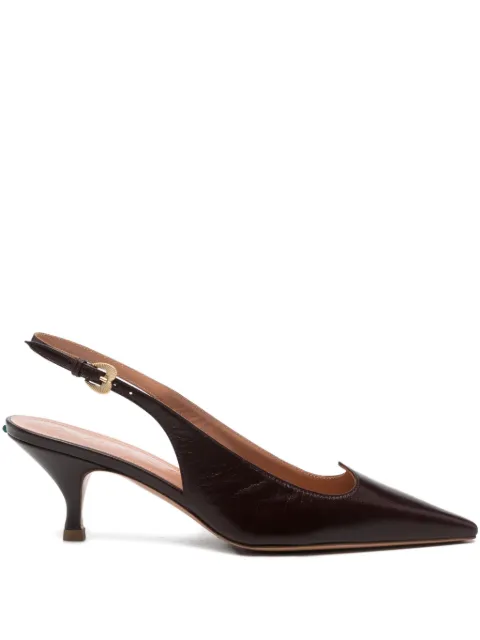 A.Bocca 60mm pointed slingback pumps Brown AB2901